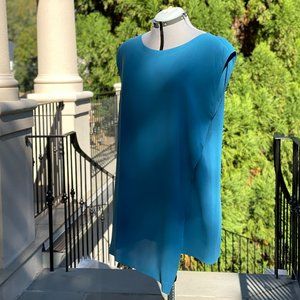 Eileen Fisher Turquoise Silk Tunic Med NWOT
